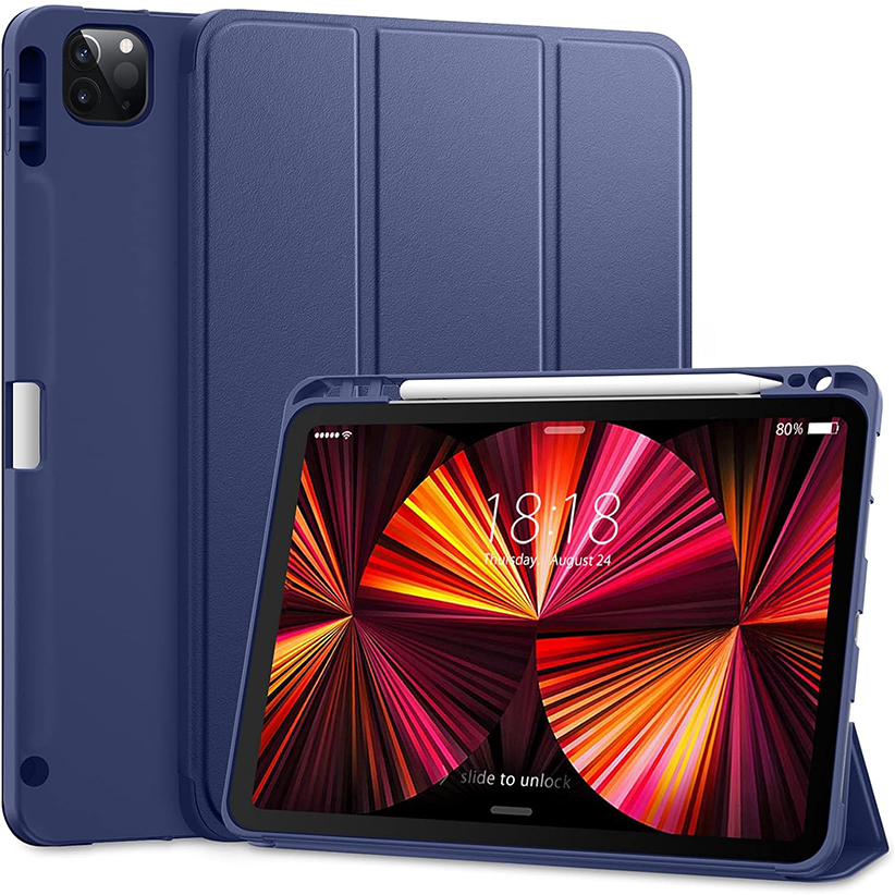 Best case for an iPad  Air 13 M2 2024,Tri-fold PU Leather front cover with TPU Bumper Case 